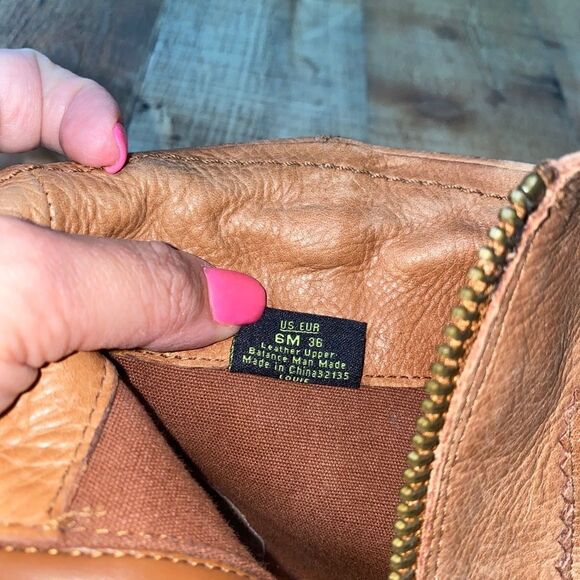 Sam Edelman Louie Women 6 Fringe Zip Brown Leather Booties - Picture 7 of 11